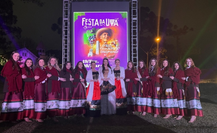 Cartaz oficial da 35ª Festa Nacional da Uva tem o imigrante como figura central 